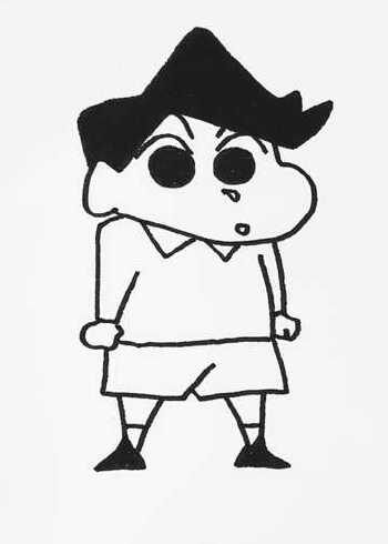 画蜡笔小新风间简笔画卡通人物每日一画