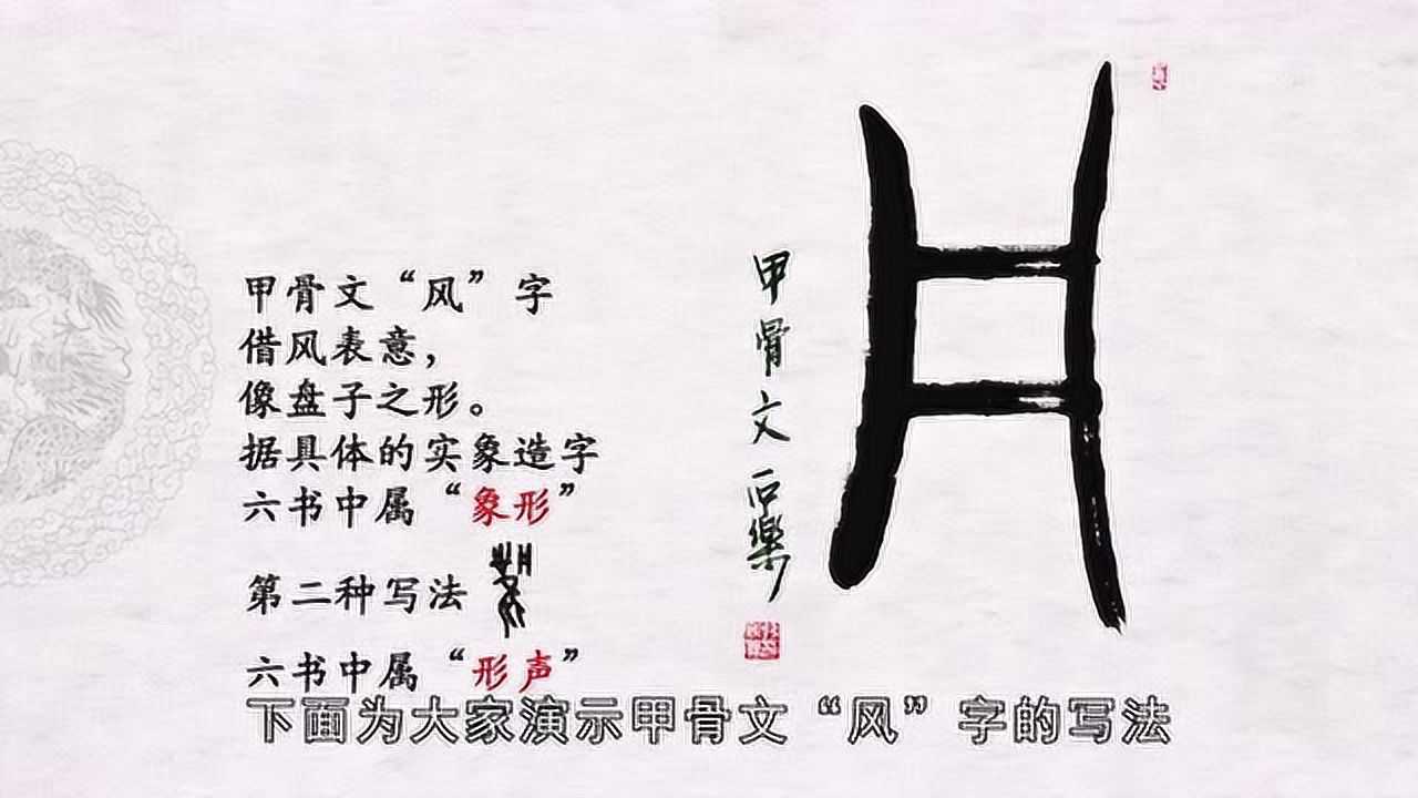 第9天 甲骨文"风"字的写法