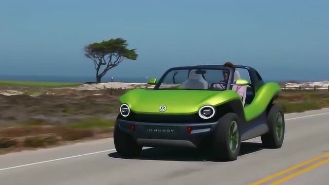 大众的概念沙滩车,在外形上酷似青蛙,在沙滩上简直就是行走的神器!
