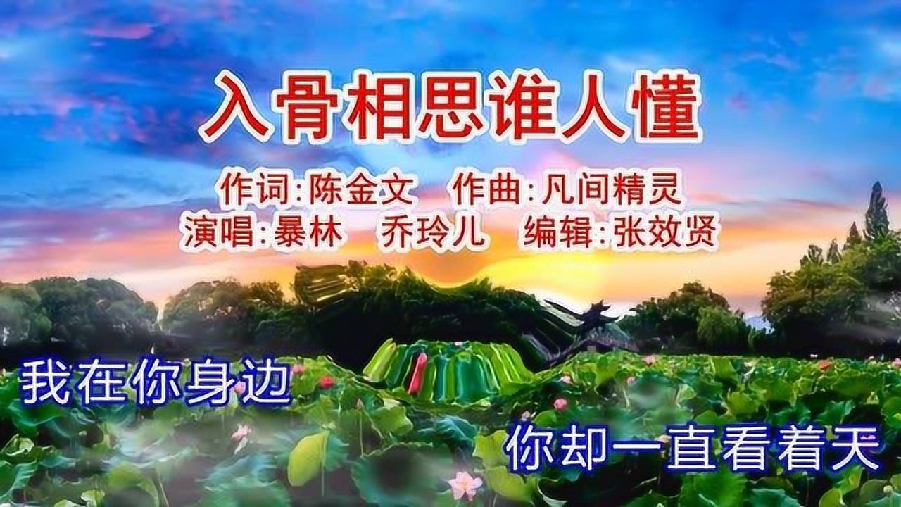 暴林和乔玲儿对唱的入骨相思谁人懂旋律优美动感十足