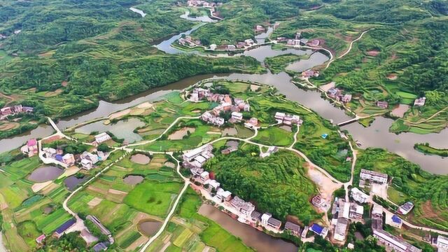 航拍:摄影天堂 梦里水乡 醉美村庄——莲湖湾