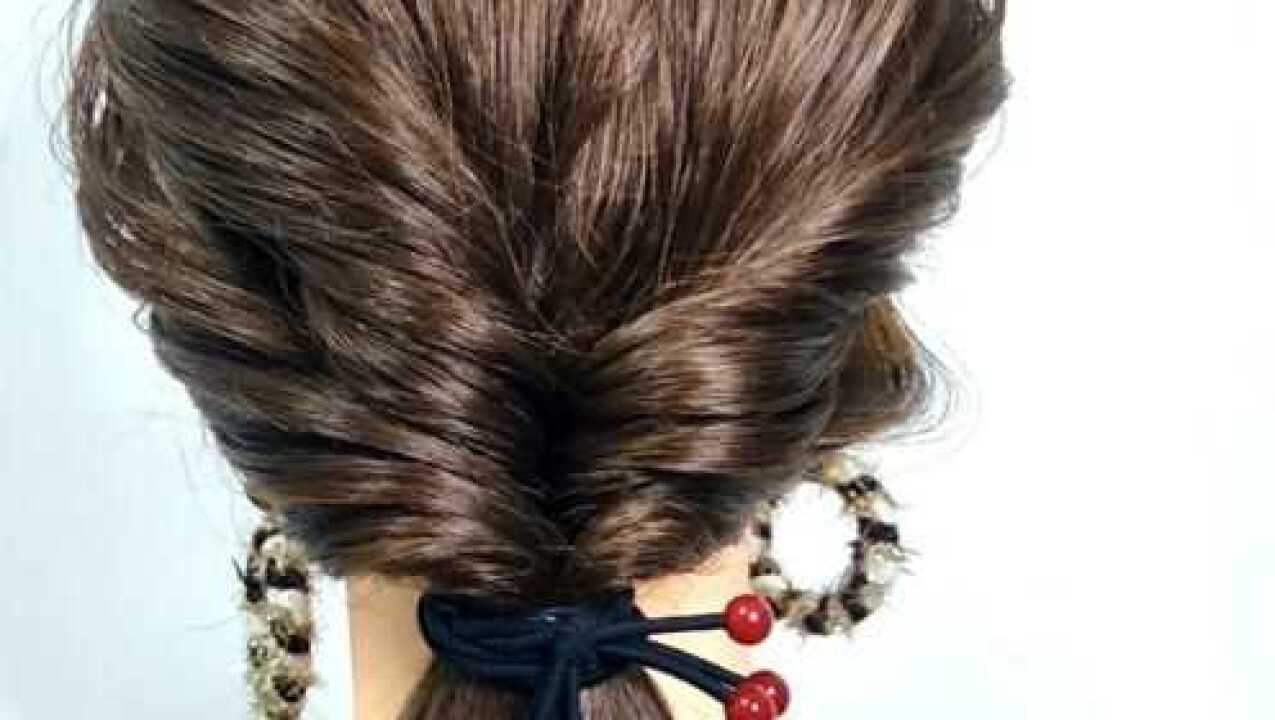 职业女性扎头发发型图片