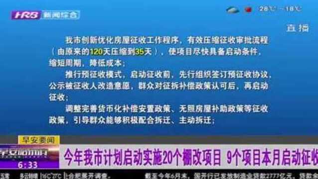 2020年哈尔滨计划启动实施20个棚改项目 9个项目于本月启动征收