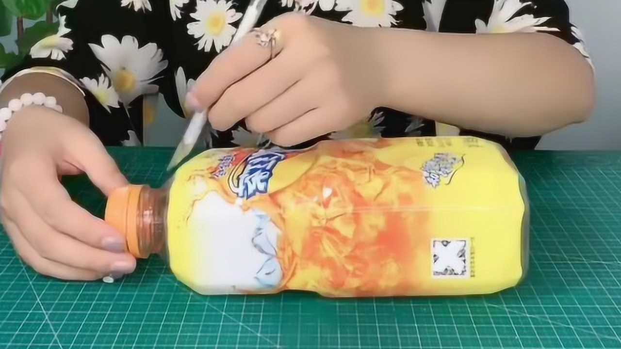 冰红茶瓶子变废为宝一刀割下去变小花盆种上最爱的多肉超棒