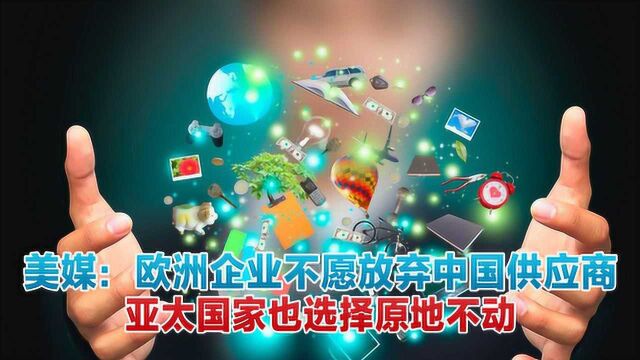 美媒:欧洲企业不愿放弃中国供应商,亚太国家也选择原地不动