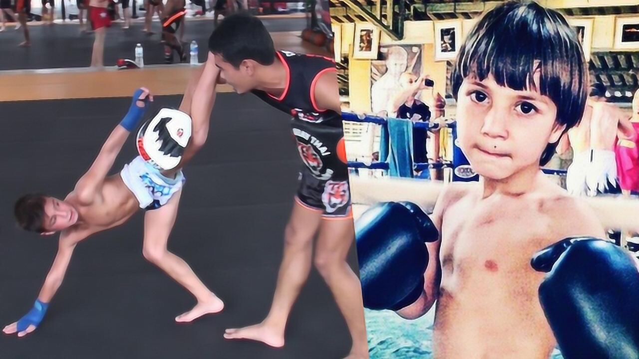 国外泰拳小男孩训练,出拳干脆利落,小学生的单不能接了!