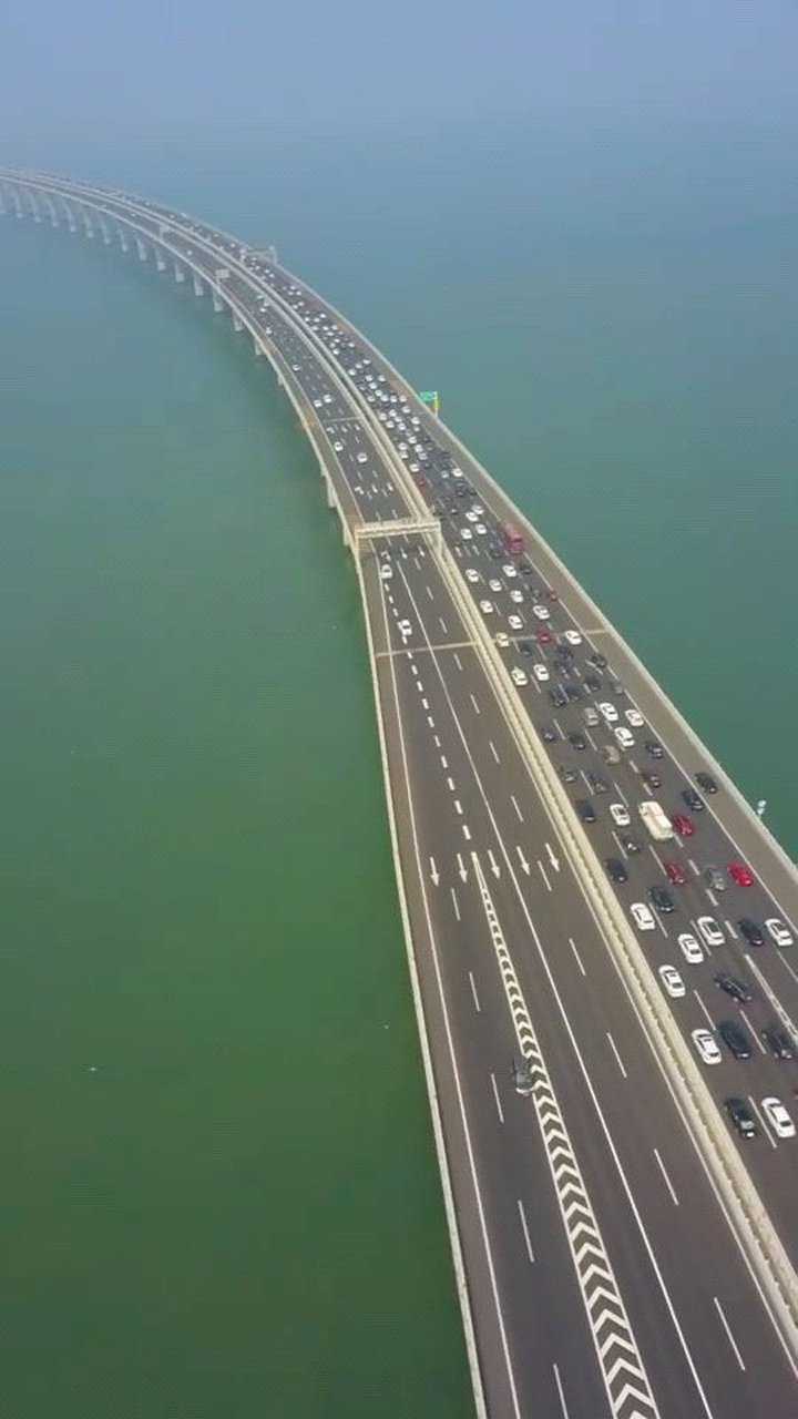 青岛胶州湾跨海大桥,百亿打造,荣获世界最棒桥梁称号!