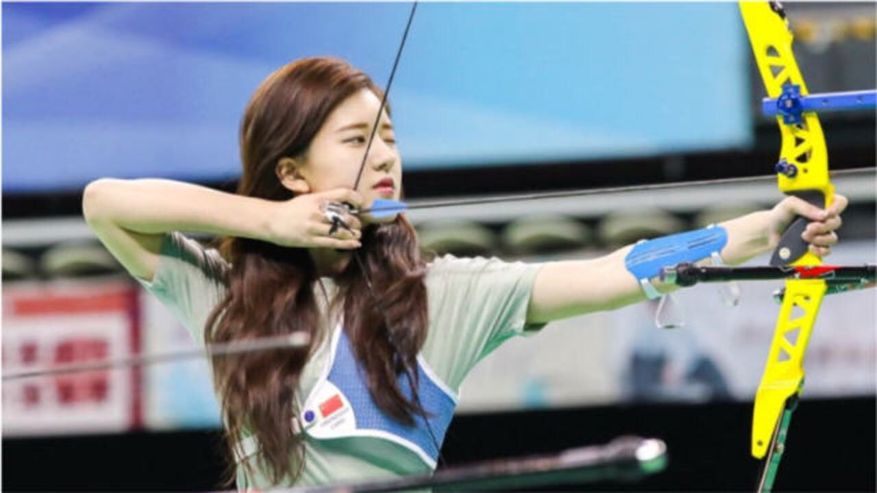 女明星射箭合集! 周子瑜如天仙下凡,赵露思才是最靓的仔!