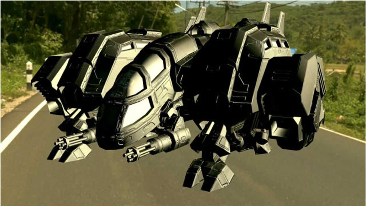 科幻战斗型机甲飞船