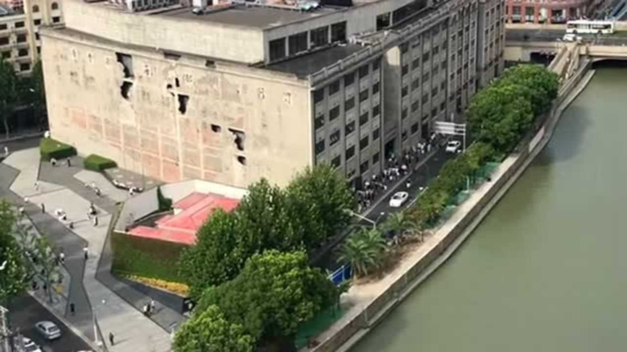 这就是苏州河畔的四行仓库全景看过八佰后再看的感觉都不一样了