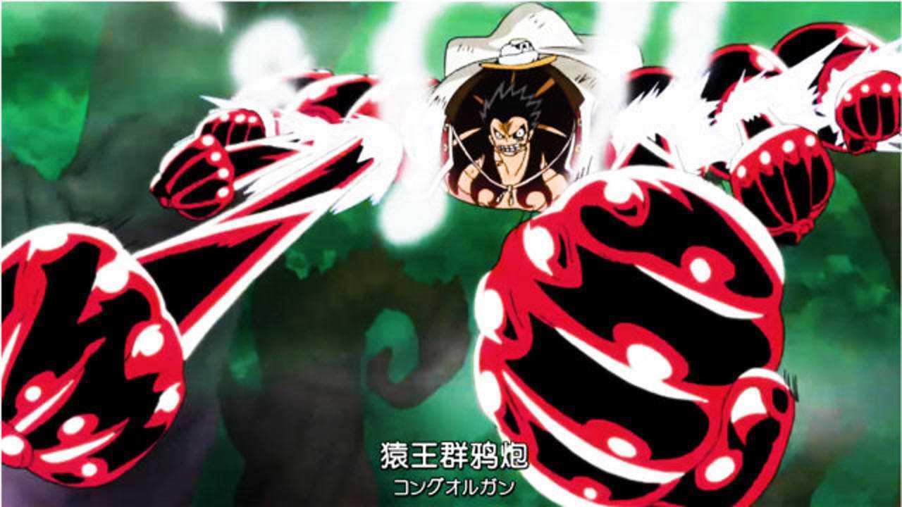 海贼王:路飞开发全新大招,一百个猿王枪你怕不怕,你看这战斗力!