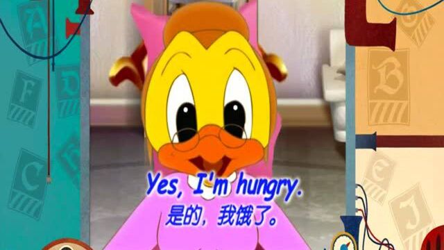 复习Are you hungry用法,跟着蓝猫和伙伴们一起练习