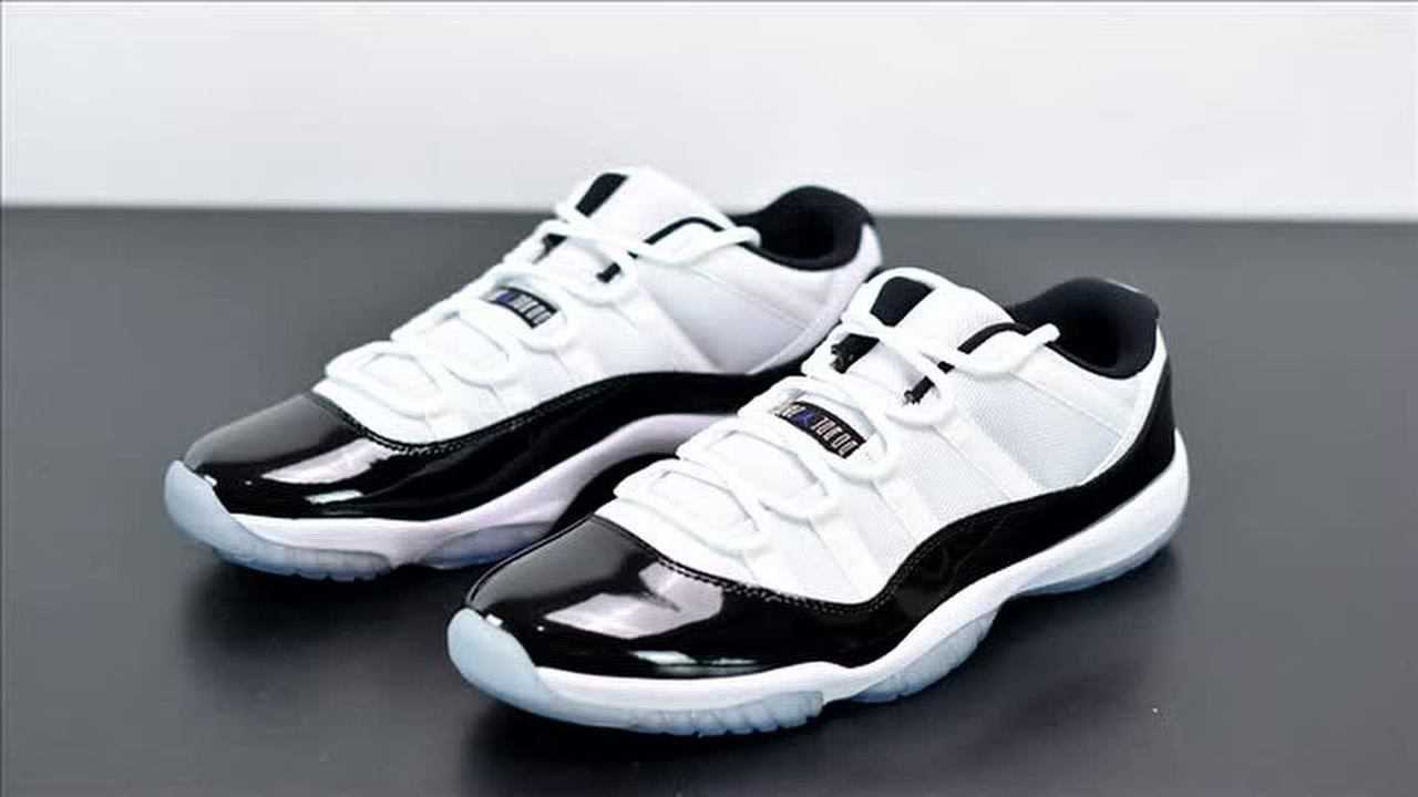 air jordan 11 retro low concord 康扣黑白低帮 上脚减震缓震