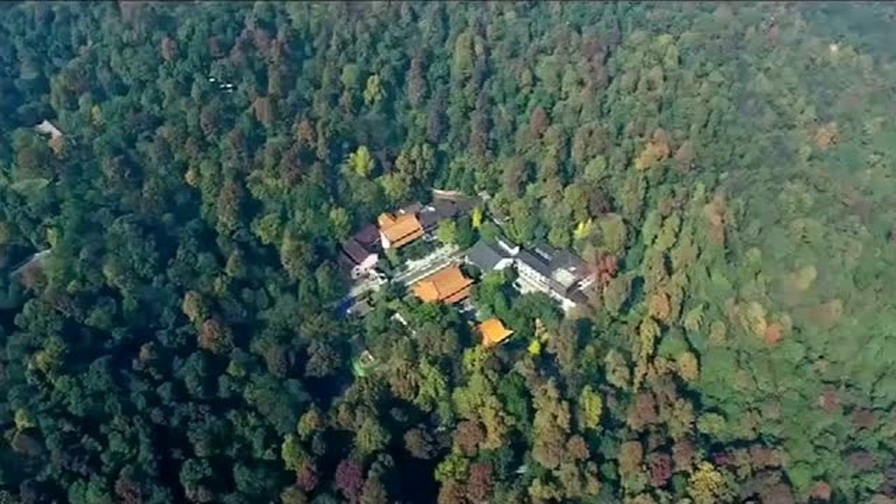 高清航拍长沙岳麓山风景，美轮美奂，让人心醉！_高清
