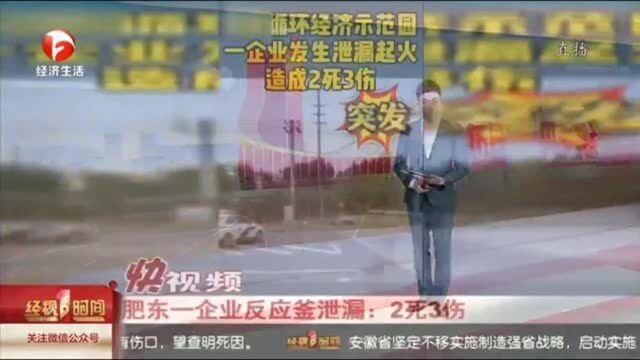 突发!肥东一企业反应釜泄漏 事故致2死3伤