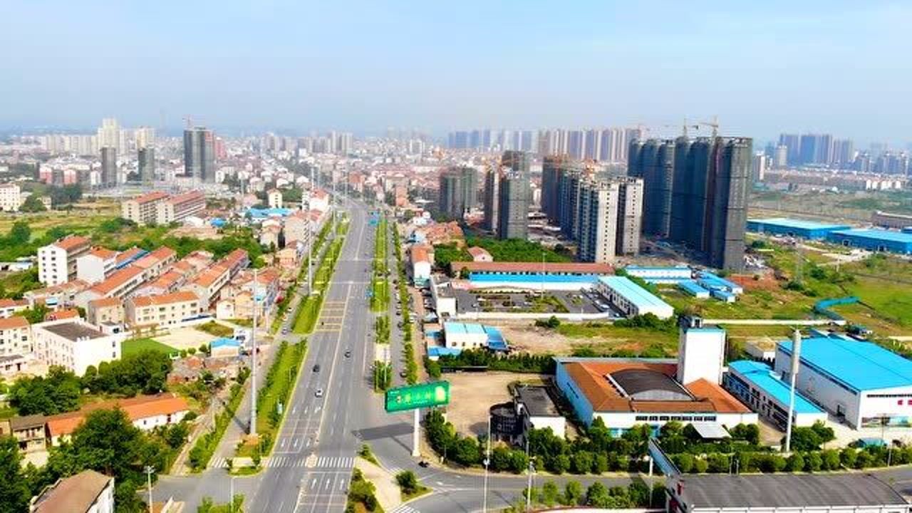 航拍湖北安陆经济开发区十里社区!