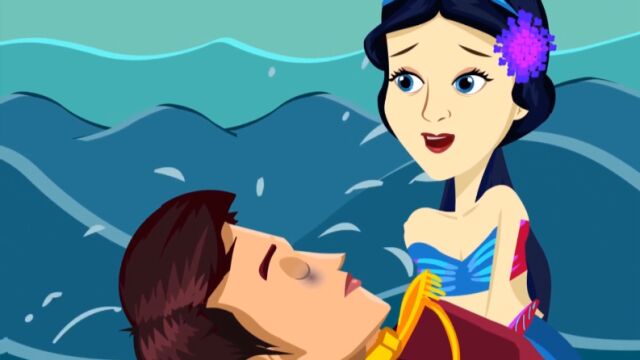 睡前故事-中文版  第0集 王子掉到了海里,美人鱼公主去救他