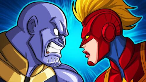 灭霸vs惊奇队长,惊奇队长竟使用赖皮招式,成功骗到无限手套