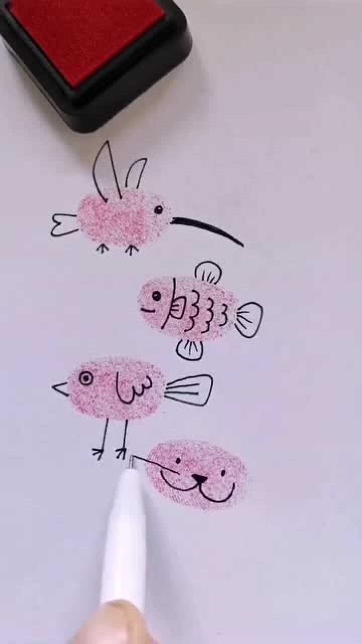 手指印变小动物,你还会哪些小动物?