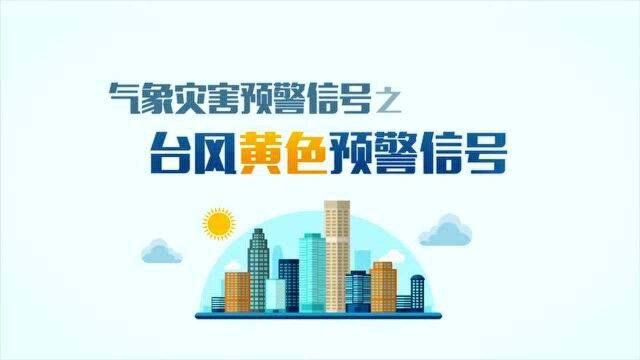 气象灾害预警信号之台风黄色预警信号