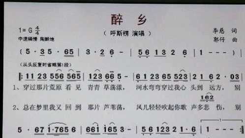 吕老师教简谱《醉乡》