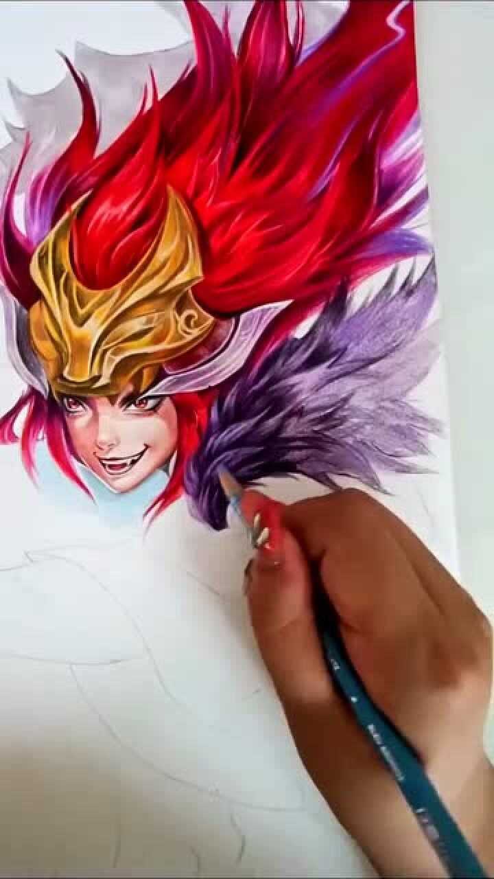 教你用彩铅画帅气的百里玄策