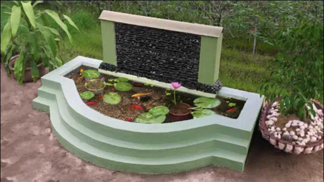 用水泥植物自制鱼缸便宜又容易制作