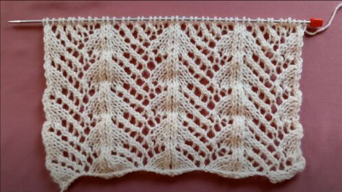 适合织春衣的镂空花样,旋镂空双箭头花教程,镂空纹路很好看