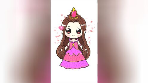 茉莉公主 画叶罗丽萌萌茉莉q版 ,简笔画教程
