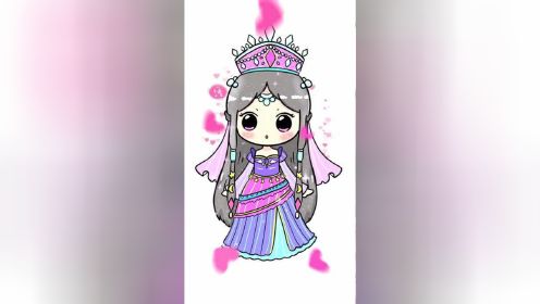 叶罗丽时间公主 时希 萌萌画画教程 简笔画时希!