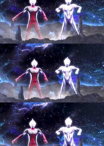 奥特曼:两个奥特曼打一个怪兽,怪兽真的吃不消