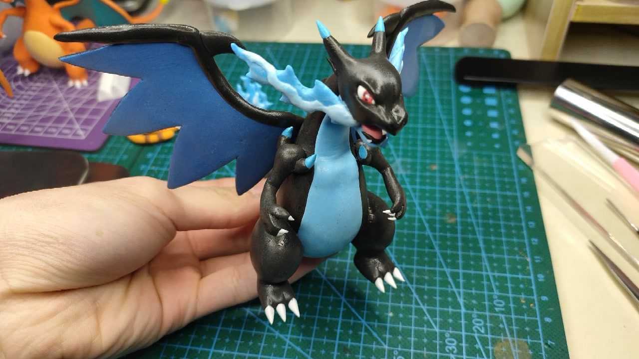 超轻粘土宝可梦mega喷火龙x