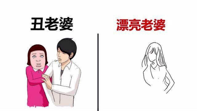 丑女人,漂亮女人在男人眼中有什么区别?大神画的太形象了