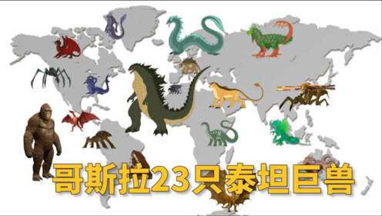 哥斯拉23只远古泰坦巨兽位置解读,怪兽宇宙科普