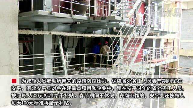 河北安平:多项措施鼓励省外务工人员就地过年