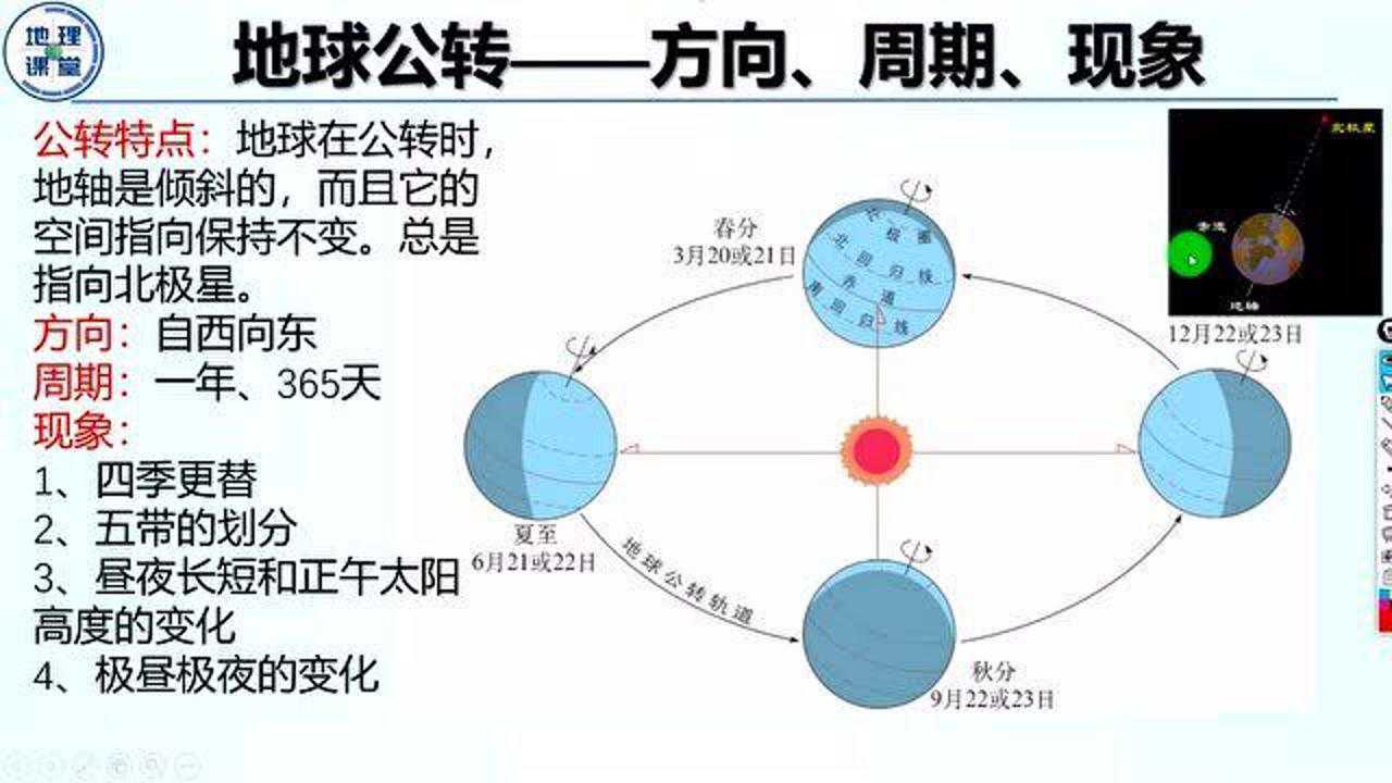 3、地球的公转——特点、方向、周期、现象_高清1080P在线观看平台_腾讯视频