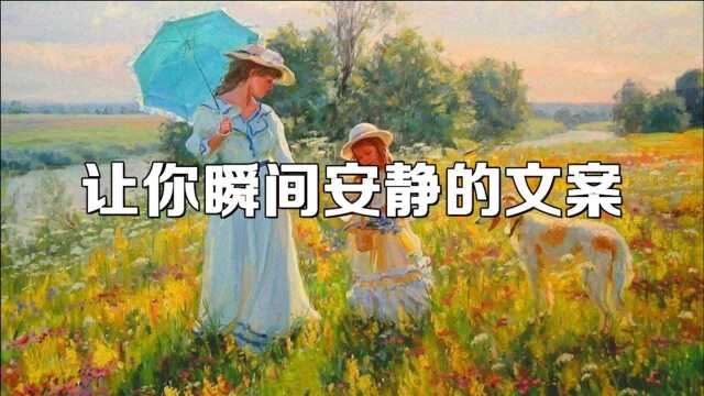 【安静文案】文摘:我瞧见你的眉目里,孤独风声鹤唳,深情茕茕孑立