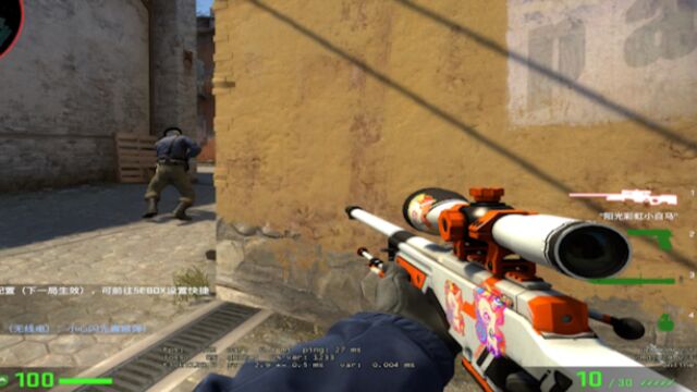 CSGO;纯路人,第一天玩5E为什么这人背身向我走过来是看不起我吗?