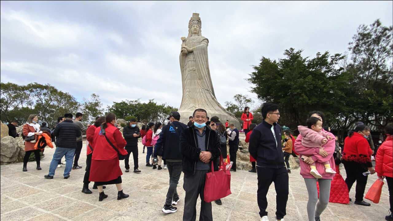 阿胖山大年初一上湄洲岛,祈福海上女神"妈祖",纯金神像太震撼了!