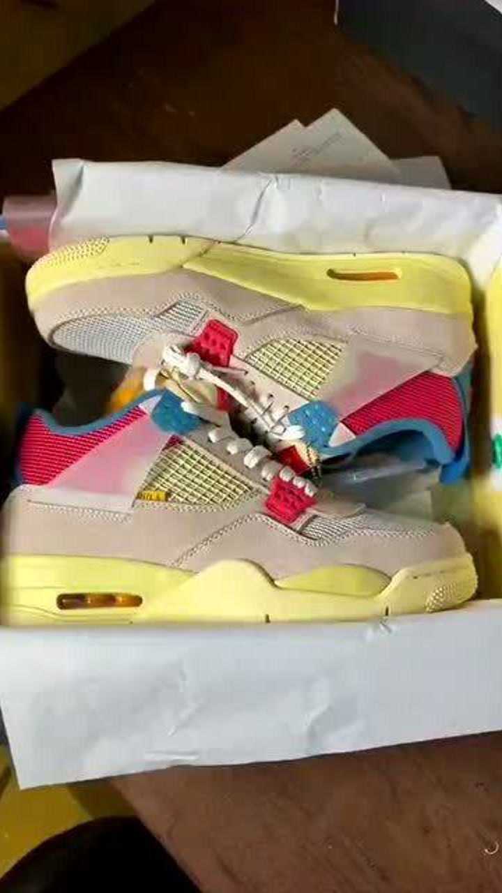aj4粉红蓝,union la 联名,粉蓝搭配秀!