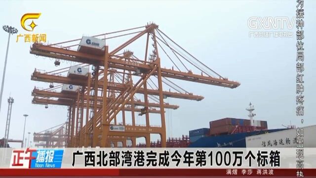 广西北部湾港完成今年第100万个标箱