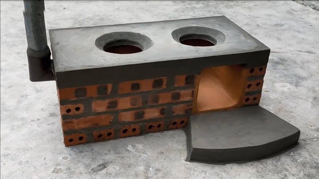 土灶不好烧因为设计出了问题新式无烟柴火灶建造过程