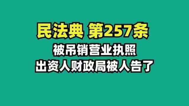 《民法典》第257条 吊销营业执照,出资人被起诉了