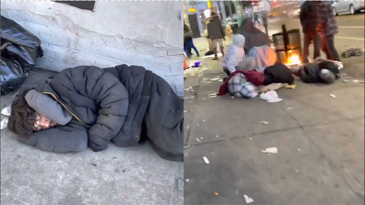 实拍美国费城贫民窟:大批流浪汉露宿街头,店面紧锁针头垃圾遍地