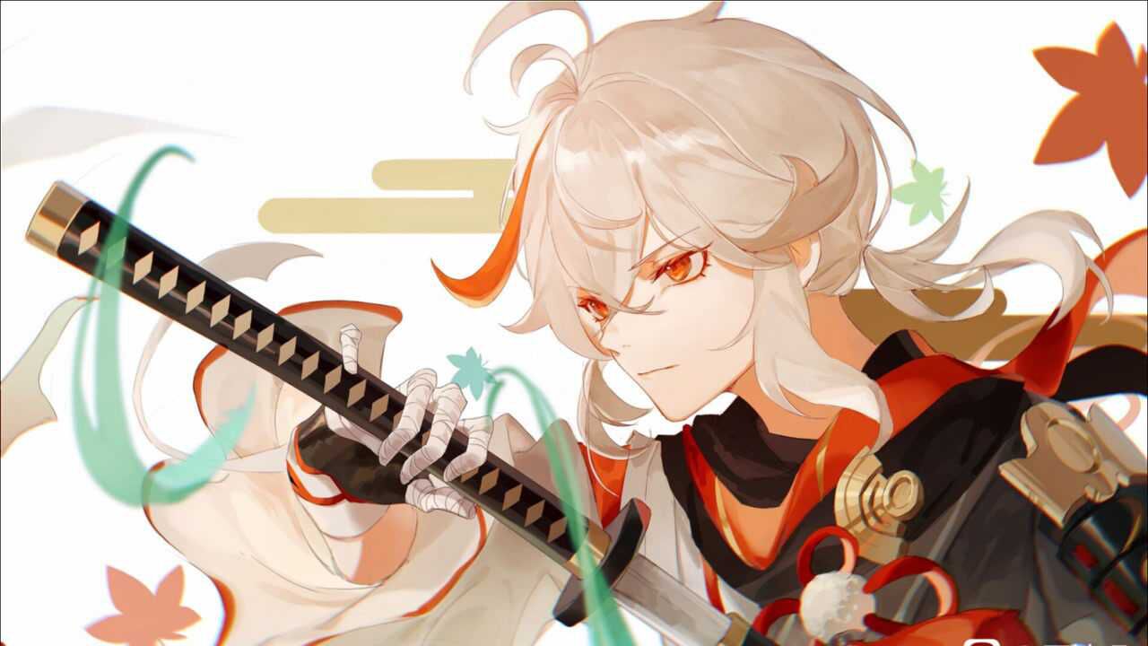 【原神】枫原万叶的日配!岛崎信长!万叶日配实战浏览