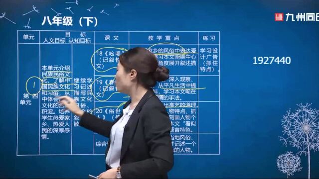 九州同创教育中学教师资格初中语文古代汉语知识与教学能力文学基本常识第三节