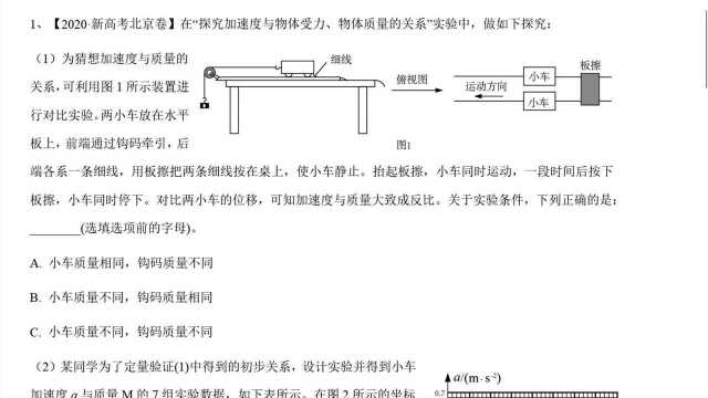 #“知识抢先知”征稿大赛# 力学实验之牛顿定律2020