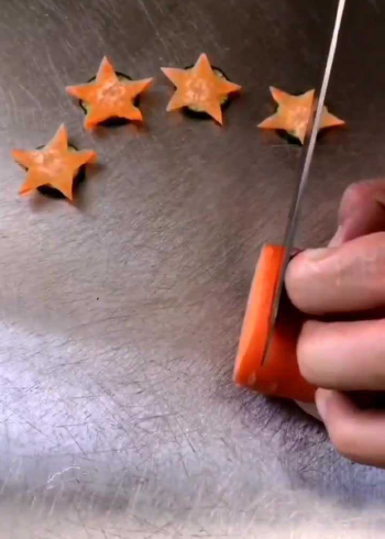 胡萝卜的五角星切法