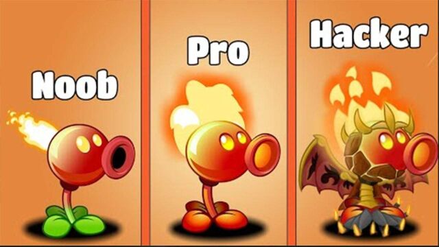 植物大战僵尸2:火焰豌豆等级伤害测试,差距好大吖!