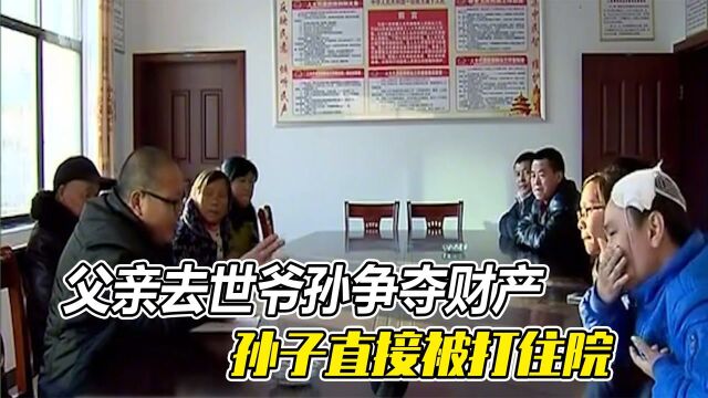 父亲去世留下50万财产,爷孙展开财产之争,孙子直接被打住院